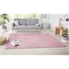 Hanse Home Nasty - Tappeto a pelo corto, in tinta unita, per sala da pranzo, soggiorno, cameretta dei bambini, corridoio, camera da letto, cucina, tinta unita, colore: rosa chiaro, 80 x 150 cm