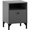 Schildmeyer Comodino Smash, in legno, antracite, 40,3 x 33 x 53,2 cm