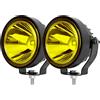 SUFEMOTEC 2Pcs 60W 4 Inch LED Pods For Off Road Trucks 4WD SUV Boat Auto Driving Fog Spot Lights Reverse Back up LED Working Lamp 12V 24V Yellow 3000K