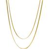 Purelei Two Layers necklace (oro) - Collana donna in resistente acciaio inossidabile - lunghezza 40-45 cm - Collana per un look personalizzato - impermeabile - regalo donna