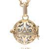 Morella Collana Donna in Acciaio Inox Oro 70 cm con Ciondolo Oro e Sfera di zirconi Bianchi Ø 16 mm in Sacchetto di Velluto