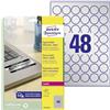 Avery Zweckform L6129-20 - Etichette impermeabili, diametro: 30 mm, 20 fogli per 960 pezzi in totale, colore: Argento