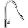 Cheerhom Rubinetto da Cucina Doccia Mano Con 2 Modalità di Spruzzo, Rubinetto da Cucina Nero ad Alta Pressione, Rubinetto del Lavello Girevole a 360°, Rubinetto Monocomando in Acciaio Inox Spazzolato