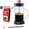 NERTHUS FIH 1128 set caffettiera francese vetro 600 ml montalatte e pinza per caffè