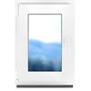 Generic Finestra Serramenti in pvc bianco - Satinato - vetro camera Larghezza x Altezza 50 x 100 cm apertura sinistra 500 x 1000 mm funzione girevole - bauPlaza