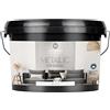 Wanders24 Effetto Metallico (3 Litri, Argento) - Vernice per Parete Metallica, Pittura Murale Glitter