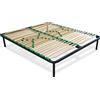 EvergreenWeb RETE LETTO A DOGHE IN LEGNO ORTOPEDICA MANGO 180x200 cm