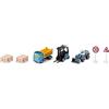 Siku 6336, Set Regalo Cantiere, Include Camion, Carrello Elevatore, Pala Caricatrice, 6 Bancali, 2 Cartelli Stradali, Metallo,Plastica, Giallo,Blu, Parti Mobili