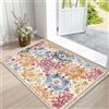 Enyhom Tappeto Ingresso Interno 60 x 90 cm Pelo Corto Tappeto Scendiletto Antiscivolo Lavabile in Lavatrice Passatoia Corridoio Assorbente Tappeto Entrata Interno Zerbino per Porta