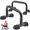 Dolibest Barre Parallele, Parallele, Pressup, Verticale con Impugnatura in Schiuma, Attrezzatura per Esercizi di Calistenia per L-Sit/Barra per Flessioni/Palestra Domestica, 2pezzi/660 Libbre, Nero
