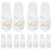 SATINIOR 6 Paia Ciabatte Spa per Matrimonio Addio al Nubilato Pantofole Die Braut e Team Braut Aprire Pantofole Taglia Unica (Oro)