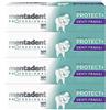 Mentadent Professional Protect+ Denti Fragili Dentifricio Rinforzante con Minerali Biocompatibili e Vitamina E per Denti e Gengive - 4 Flaconi da 75ml