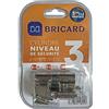Bricard 11734 Cilindro disinfettabile 5 chiavi Astral 2, 9 in ottone nichelato 10 Pistoni, 2 ingressi 30+40, Protezione contro foratura e Crocatura, Carta personale, Acciaio nichelato, 70 = 30+40