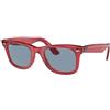 Ray Ban Occhiali da Sole Ray-Ban RB2140 WAYFARER 661456 Rosso Trasparente