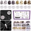 Swpeet Set di 60 chiusure magnetiche a bottone, 18 mm, in metallo, colore oro, argento, bronzo, nero, fai da te, cucito, cucito a maglia, set di bottoni per cucito, borse, borse, vestiti, pelle