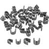 QUARKZMAN 40pz Fermi per Cerniere Lampo - #3#5 Forma a U Fermi Superiori per Borse Cappotti Giacche Cerniere Lampo Chiuse Sostituzione Nero Metallizzato (Ogni Misura 20pz)