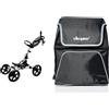 Golfoy Carrello da golf Clicgear 8.0+ unisex, argento, taglia unica UK + carrello da golf Clicgear XL, nero