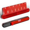 polarmotor Catadiottro Targa moto catarifrangente, 101x13x6mm porta targa moto rosso,Dotato di supporto in lega di alluminio