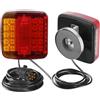 SPARKMOTO Fanali Posteriori Rimorchio Led Kit Magnetico, 12V Impermeabile Luci Posteriore Rimorchio Con Cavo Spina 7 Poli Magnete,Kit Fanali Rimorchio Led 7 Poli