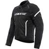DAINESE - Air Frame 3 Tex Jacket, Giacca da Moto Estiva in Tessuto, con Fodera Antivento, Uomo, Nero/Nero/Bianco, 54