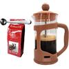 Nerthus SET FIH 1145 Macchina da caffè francese a pistone 350ml. + pinze e cucchiaio