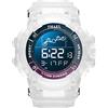 Boosns Uomo e Donna Sportivo Orologio Impermeabile Multifunzione LED Elettronico Allarme Cronometro Outdoor Militare Digitale Orologi da Polso (Bianco Blu Rosa)