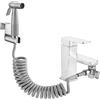 ABSOK Doccia Bidet Portatile, Set Doccia Bidet WC In Acciaio Inossidabile, Spruzzatore Bidet Con Tubo Retrattile In ABS Da 59 Pollici, Supporto E Deviatore - Per La Pulizia Di Pannolini, Bidet, Toilette