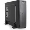 TOOQ TQC-3007U3C - Custodia Slim Micro-ATX/Mini-ITX, lettore di schede SD/TF, include alimentatore Micro-ATX/SFX da 500 W, Nero