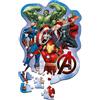 Trefl Legno: Marvel Avengers, Le Avventure degli Avengers-50 Pezzi, Incastro Wooden, Forme Irregolari, 10 Personaggi, Puzzle Moderno per Bambini dai 5 Anni, Multicolore, 20256