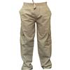 SHOPOHOLIC FASHION Tinta Unita da Uomo Canapa Hippie Pantaloni Stile Militare, (Marrone, 2XL)