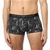 Emporio Armani Stretch Cotton All Over Bold Logo Trunk, Boxer Uomo, Multicolore (Stone Logo Print-Black), S