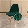 FANSU Coprisedie con Schienale 1/2/4/6 Pezzi Elasticizzato, Velluto Nordico Ufficio Coprisedia con Gambe Fodere Coprisedia Sala da Pranzo Coprisedia per Soggiorno Cucina (Verde Scuro,4 Pezzi)