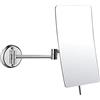 Generic specchio trucco da parete quadrato,3x specchio da parete pieghevole bagno,bellezza specchio triplo zoom singolo lato trucco estensibile diametro 20 cm,specchio barba pieghevole con Ingranditore