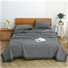 ZTGL Piumino Estivo per Letto Singolo/Matrimoniale, Trapunta in Cotone Naturale, Leggero Estivo Piumone Trapuntato Morbido e Traspirante per Tutte Le Stagioni,A,150x200cm