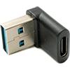 System-S Adattatore USB 3.1 tipo C femmina a 3.0 tipo A maschio angolare cavo nero