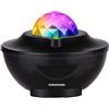 Grundig Proiettore cielo stellato - Luce notturna con 10 LED colori - Galaxy Projector con funzione Bluetooth - Telecomando e cavo di ricarica USB nero