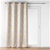 Douceur d'Intérieur Lyra Tenda Oscurante con Occhielli, 140 x 260 cm, Bianco con Stampa Metallizzata