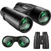 LUXUN Binocolo 8x56 ad alta capacità di raccolta della luce, binocolo per adulti, impermeabile, con borsa e tracolla, ideale per la caccia (nero