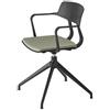 ET AL set da 2 sedie girevoli con sedute imbottite e braccioli SNAP 1109n - 1109N-G-AL-BLACK