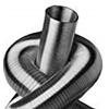 LTH-Hanse Lüftungstechnik Tubo di ventilazione in alluminio, 3 m, 355/400/450 mm, tubo flessibile in alluminio