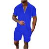 Generic Uomo Set Con T-Shirt E Pantaloncini - Tuta Sportiva Da Uomo Estivo Traspirante In Due Pezzi Moda Casual Per Jogging Sportivi Tempo Libero Set Uomo Completa Fitness Sportiva Primavera Estate