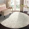 Carvapet Tappeto Rotondo 150cm Morbida Microfibra Tappeto a Cerchio Salotto Cameretta Soggiorno Antiscivolo Lavabile Mandala Boho Tappeti di Zona(Grigio)