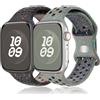 Wowstrap Cinturino per Apple Watch 40mm 45mm 44mm 42mm 41mm 38mm 49mm,Cinturini in Silicone per Apple Watch Serie 9 8 7 6 5 4 3 Ultra SE Nike Sport Bracciale Orologio Bands,Cinturino iWatch Donna/Uomo,2 Pezzi