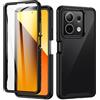 seacosmo Cover per Xiaomi Redmi Note 13 5G (Non per 4G), 360 Gradi Rugged Custodia Note 13 5G Antiurto Trasparente Case con Protezione Integrata dello Schermo per Xiaomi Redmi Note 13 5G, Nero