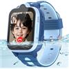 AstraMinds 4G Smartwatch Bambini GPS Telefono - Impermeabile IP67, Orologio Bambino per Chiamate con WiFi, Videochiamate, SOS, Sveglia, Kids Smart Watch Intelligente per Bimbin 3-12 Anni, Blu