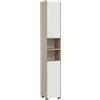 Schildmeyer Juba - Armadio in legno derivato, finitura rovere chiaro e bianco opaco, 30,3 x 33 x 186,5 cm
