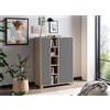 Schildmeyer Highboard Anouk, 701767, legno di quercia chiaro, grigio basalto, 89,6 x 39 x 122,4 cm