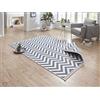 NORTHRUGS Tappeto per interni ed esterni, modello Palma, 80 x 150 cm, resistente alle intemperie, design moderno a zig-zag, per balcone, terrazza, giardino, giardino d'inverno, soggiorno,