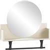 Schildmeyer Lovund 157680 - Scaffale con specchio e portasciugamani, colore: Crema