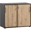 Schildmeyer Armadio Aino 701867 Artisan - Armadietto portadocumenti, colore: Nero opaco, 100 x 41 x 83,6 cm